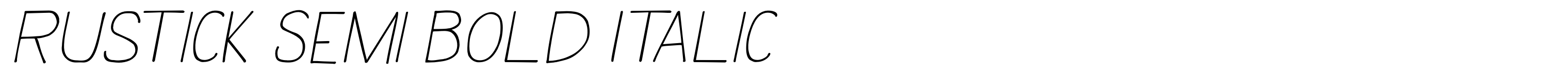 Rustick Semi Bold Italic